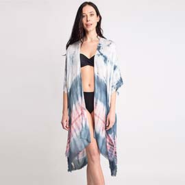 Tie Dye Cover Up Kimono Poncho