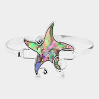Abalone Metal Starfish Hook Bracelet