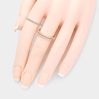 3PCS - CZ Embellished Band Ring Set