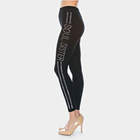 SOUL SISTER Embellished Lines Detail Leggings