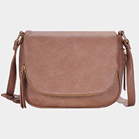 Faux Leather Crossbody Bag