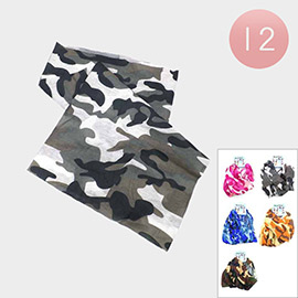 12PCS - Camouflage Neck Gaiter Masks / Head Wears / Tube Scarves