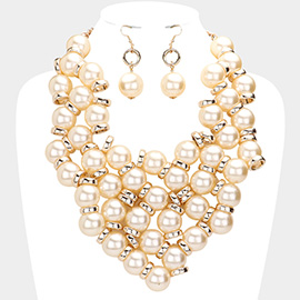 Pearl Cluster Necklace