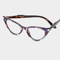 Crystal Cat Eyes Reading Glasses