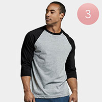3PCS - Men's 3/4 Sleeve Raglan T-Shirts
