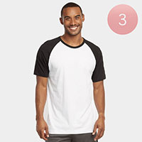 3PCS - Men's Short Sleeve Raglan T-Shirts