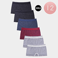 12PCS - Girls Seamless Panties