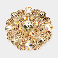 Bubble Stone Pin Brooch