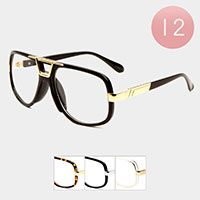 12PCS - Clear Lens Wayfarer Sunglasses