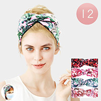 12PCS - Paisley Printed Headbands