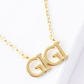 GIGI Gold Dipped Metal Message Pendant Necklace