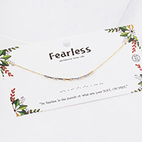 FEARLESS Morse Code Pendant Necklace