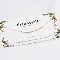 FREE SPIRIT Morse Code Pendant Necklace