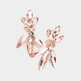 Marquise Stone Accented Evening Earrings
