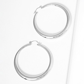 Metal Hoop Pin Catch Earrings