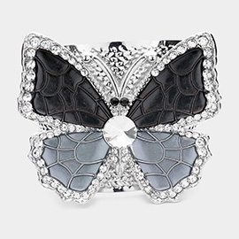 Two Tone Butterfly Cuff Bracelet
