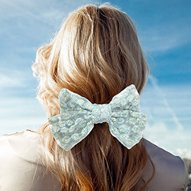 Floral Bow Barrette