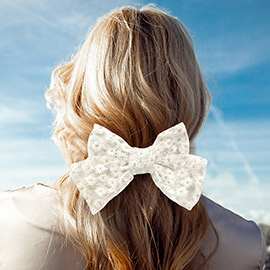 Floral Bow Barrette