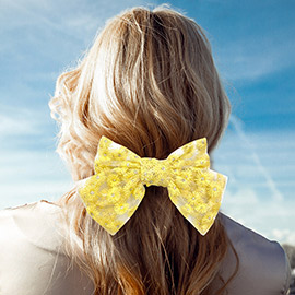 Floral Bow Barrette