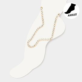 Rhinestone Evening Anklet