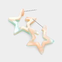 Celluloid Acetate Star Earrings