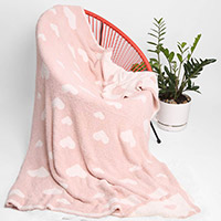 Heart Patterned Reversible Throw Blanket