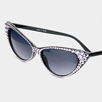 Crystal Cat Eye Sunglasses