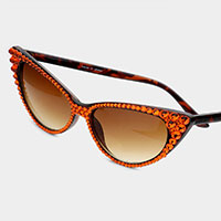 Crystal Cat Eye Sunglasses