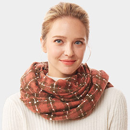 Plaid Check Infinity Super Soft Scarf