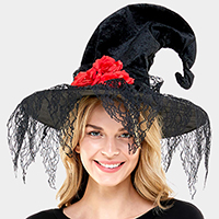 Flower Halloween Witch Hat