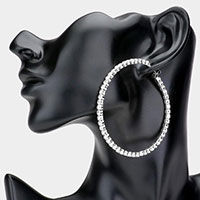 Rhinestone Hoop Earrings