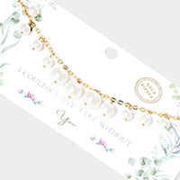 Gold Dipped Drooped Pearl Necklace