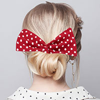 Polka Dot Patterned Deft Bun Maker Hair Band