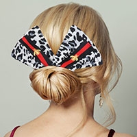 Color Block Leopard Patterned Honey Bee Deft Bun Maker Hair Band