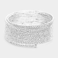 13Rows Rhinestone Coil Evening Bracelet