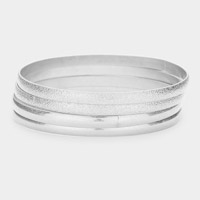 4PCS - Metal Bangle Bracelets