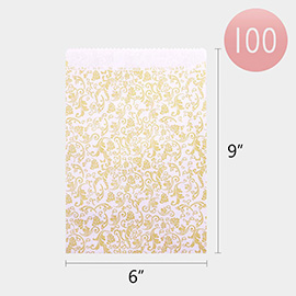 100PCS - Patterned Paper Gift Bag Set