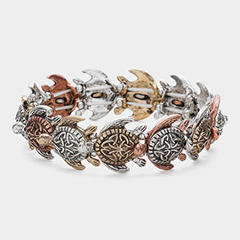 Metal Turtle Stretch Bracelet