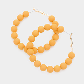 Colored Ball Cluster Hoop Earrings