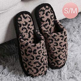 Leopard Patterned Soft Home Indoor Floor Slippers