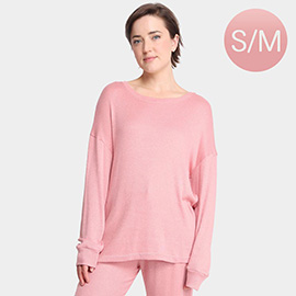 Solid Loungewear Sweater Top