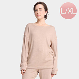 Solid Loungewear Sweater Top