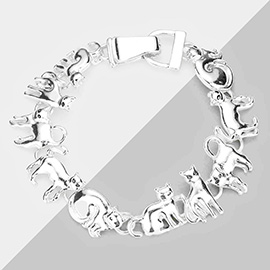Metal Cat Link Magnetic Bracelet