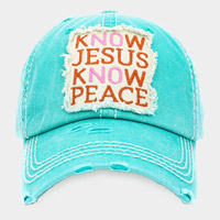 KNOW JESUS KNOW PEACE Vintage Baseball Cap