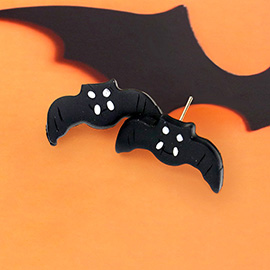 Polymer Clay Bat Stud Earrings