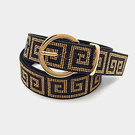 Bling Greek Patterned Belt