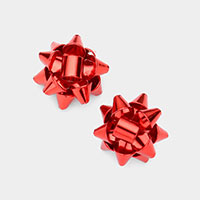 Christmas Gift Bow Stud Earrings