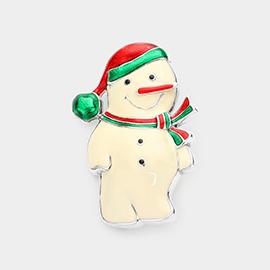 Metal Snowman Pin Brooch / Pendant