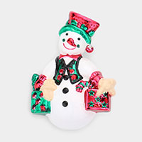 Metal Snowman Pin Brooch / Pendant