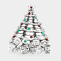 Metal Christmas Tree Pin Brooch / Pendant
